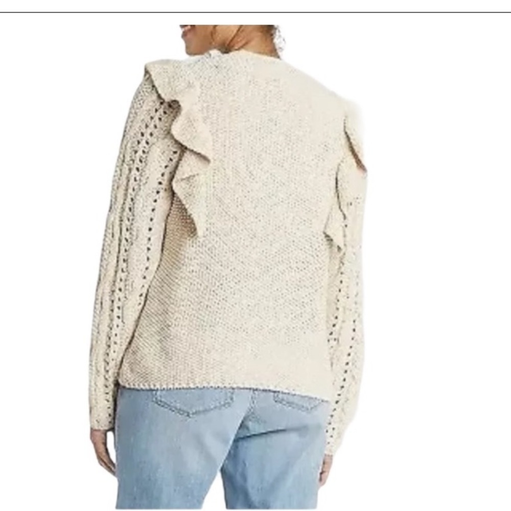 New Universal Thread Cable Knit Open Ruffle Cardi… - image 4